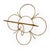 Metal 1950s Atomic Mid-Century Gold Wire Daisy Flower Wall Shelves, a Pair For Sale - Image 7 of 10
