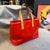 A 2004 Louis Vuitton Red Vernis Patent Leather and Vachetta Reade Hand-Bag For Sale - Image 16 of 18