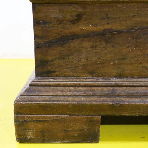 2000 - 2009 Wooden Chest with Shaped Base and Molded Lid For Sale - Image 5 of 12