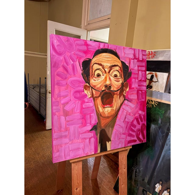 A portrait of Salvador Dalí seen through my own visual language. His exaggerated expression and surreal presence become a...