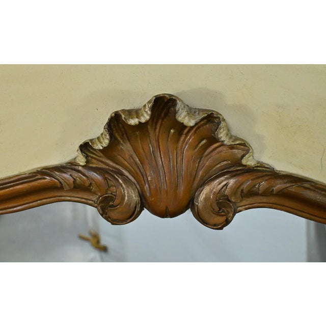 Late 19th Century Louis XV Painted Wooden Trumeau Mirror For Sale - Image 11 of 15