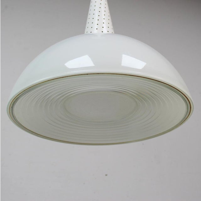 Metal Industrial Lamp attributed to Mathieu Matégot for Holophane, 1950s For Sale - Image 7 of 9