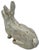 Very Large & Heavy Antique American Rustically Aged Cast Iron Rabbit Garden Ornament or Doorstop - Circa 1920s For Sale - Image 13 of 18