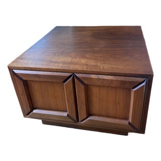 1960s Stunning John Keal for Brown Saltman Walnut Side Cabinet / End Table For Sale