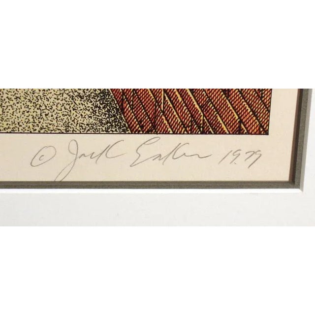 Jack Eaker "Route 25 West" Hand Signed Limited Edition Matted Lithograph, 1979 For Sale - Image 4 of 5