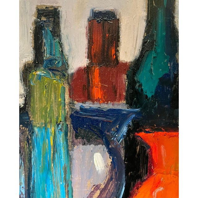 Gold Jean Krille, Still Life 117, Oil on Masonite, 1979 For Sale - Image 8 of 11