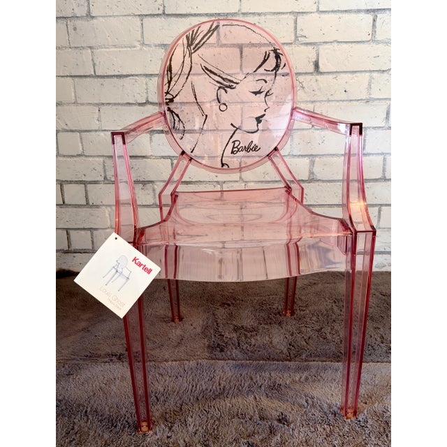 Philippe Starck Kartell Louis Ghost Chair Barbie Edition Pink Transparent Philippe Starck Designer Rare For Sale - Image 4 of 12