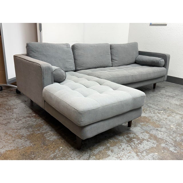 HD Buttercup Hd Buttercup Stoneslate Sectional For Sale - Image 4 of 12