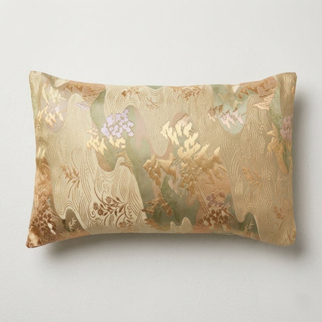 Contemporary Japanese Ceremonial Silk Lumbar Cushion by Renaras For Sale - Image 3 of 7