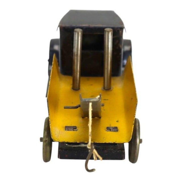 Yellow Antique Metalcraft Pressed Steel “Towing & Repairs” Advertising Truck C1920 For Sale - Image 8 of 9