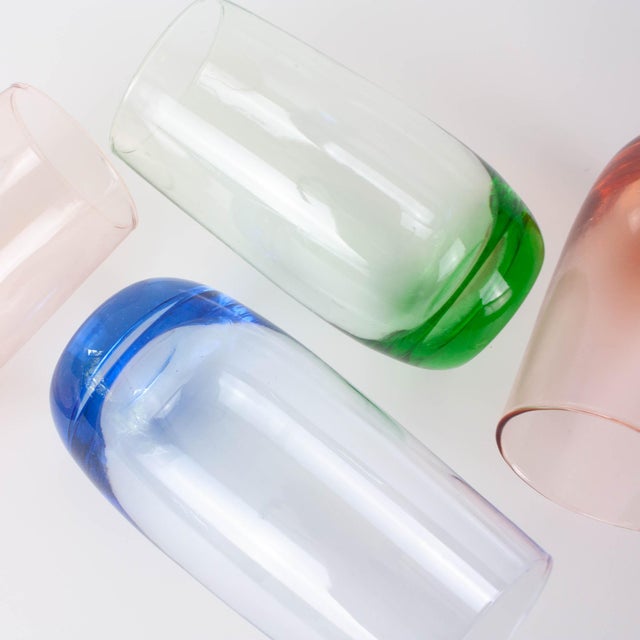 Italian Colorful Glasses, 1980s, Set of 4 For Sale - Image 12 of 17