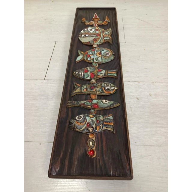 Vintage Ceramic Wall Panel by Roland Zobel, 1950s, in Good conditions. Designed 1950 to 1959 This piece has an attribution...