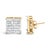 Contemporary 10K Yellow Gold 2.0 Cttw Invisible-Set Princess-Cut Diamond Stud Earrings For Sale - Image 3 of 5