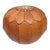 Animal Skin Contemporary Moroccan Leather Pouf Moroccan Pouf Leather Ottoman For Sale - Image 7 of 10