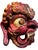 African Vintage Nepal Newar Bhairava Clay Fiber Deity Wall Mask 13" For Sale - Image 3 of 13