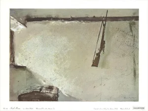 1970 Andrew Wyeth 'Karl's Room' Realism Gray, Brown USA Offset Lithograph