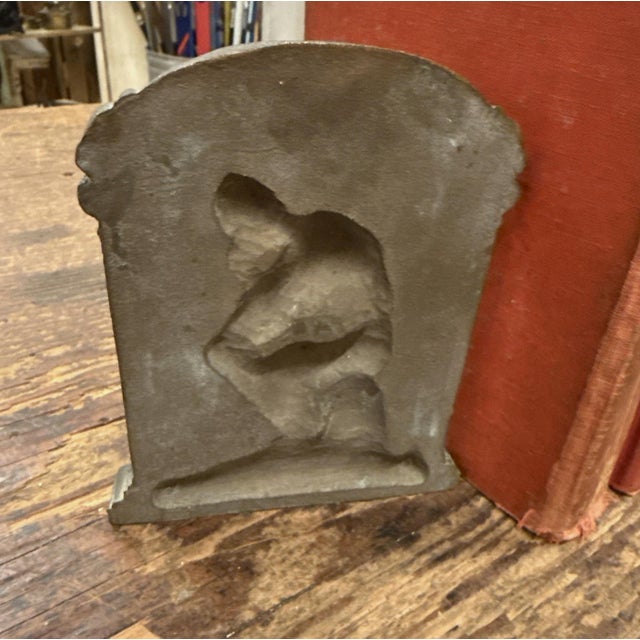 Early 20th Century Art Deco Set of Cast Iron Bookends For Sale - Image 5 of 9