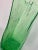Blenko 2009 Blenko Antique Green Paper Bag Blown Art Crackle Glass Vase Mid-Century Modern Style For Sale - Image 4 of 12