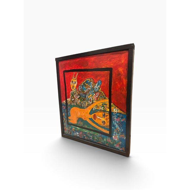 Zbyszek Koziol “Tippi Baby Flower in a Jungle” Original Expressionist Oil Painting For Sale - Image 4 of 8