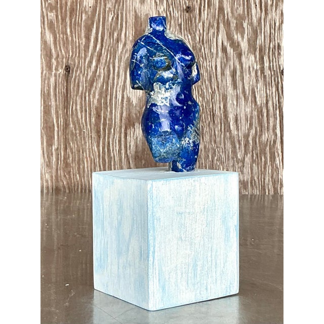 Vintage Boho Carved Stone Female Torso Sculpture For Sale In West Palm - Image 6 of 12