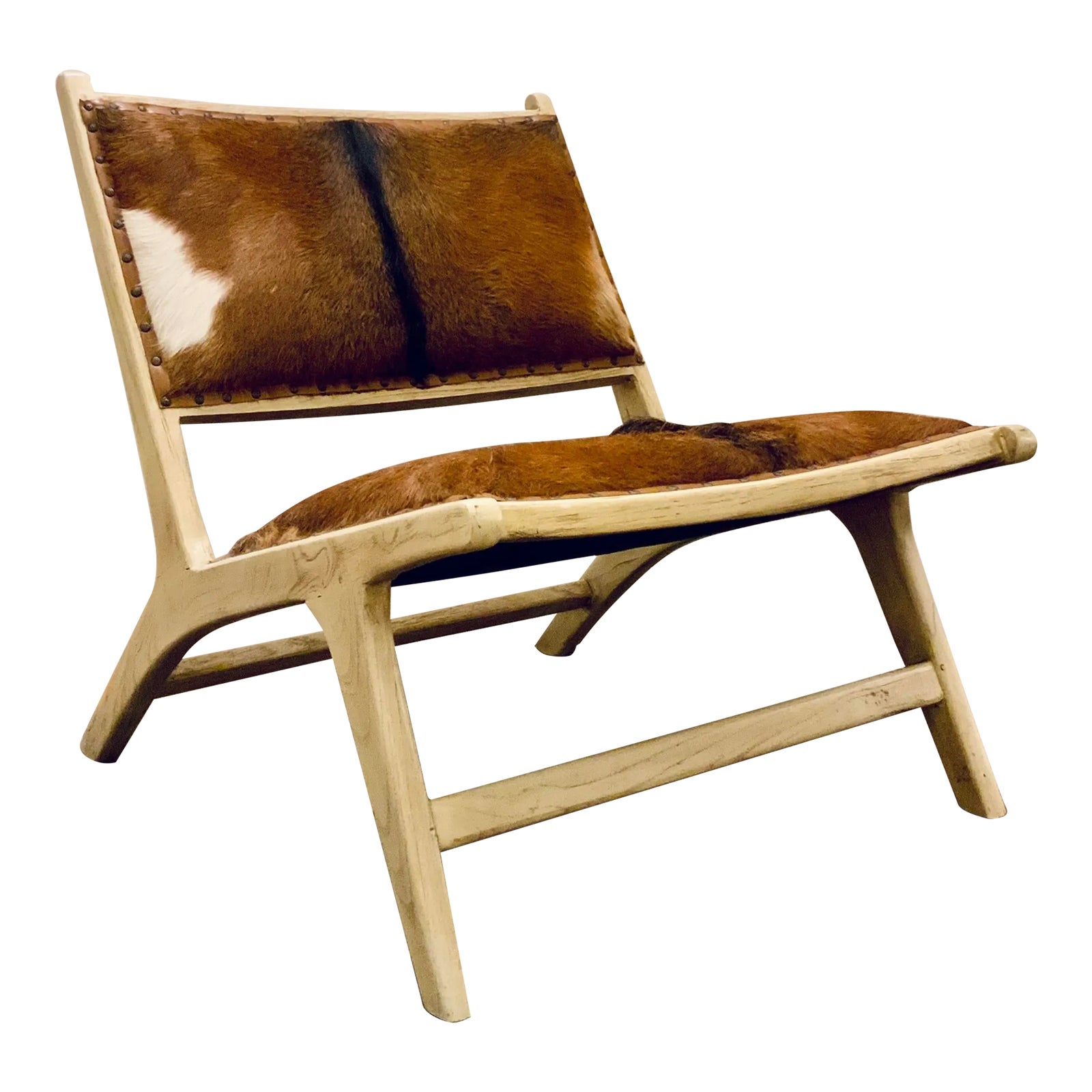 Modern Hair on Hide Accent Chair | Chairish