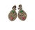 Metal Vintage Natural Ruby, Emerald and Diamond Earrings- 925 Sterling Silver For Sale - Image 7 of 10
