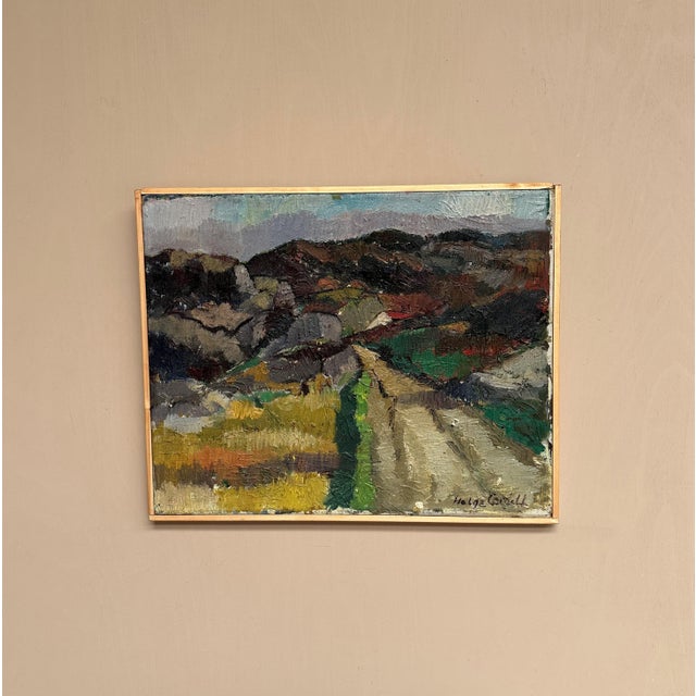 Helge Cardell, Scandinavian Landscape, 1950s, Oil on Panel, Framed For Sale - Image 6 of 18
