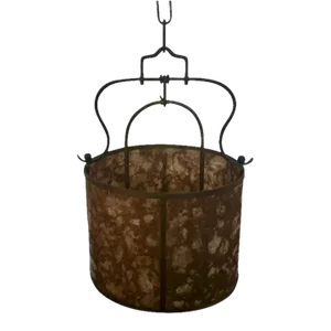 1910 Mission Arts & Crafts Copper Hall Lantern Chandelier