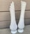 Fenton Art Glass Company Vintage MCM Fenton Milk Glass White Swung Stretch Vase -Set of 2 For Sale - Image 4 of 7