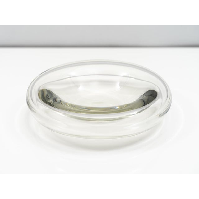 1970s Suspended Clear Glass Bowl by Alfredo & Flavio Barbini for Barbini Murano, 1972 For Sale - Image 5 of 11
