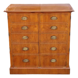 Late 20th Century Federal Style Yew Wood Double Door Side Cabinet