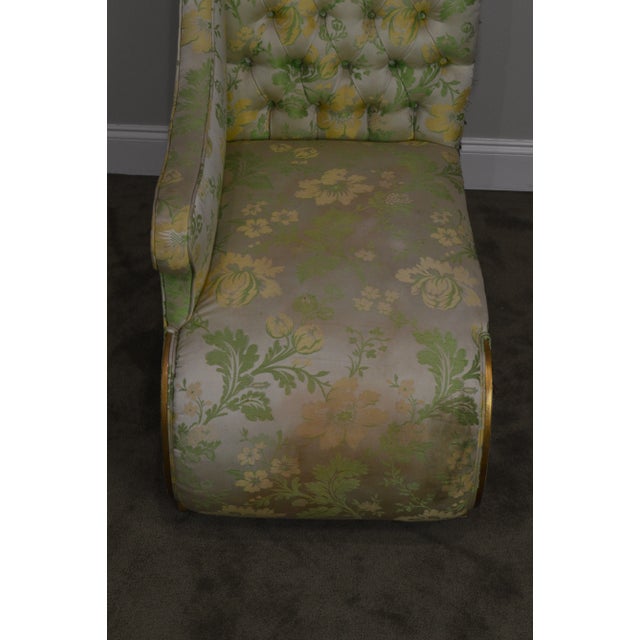 Metal French Louis XV Style Vintage Silver Gilt Recaimer's Small Chaise Lounges - a Pair For Sale - Image 7 of 12