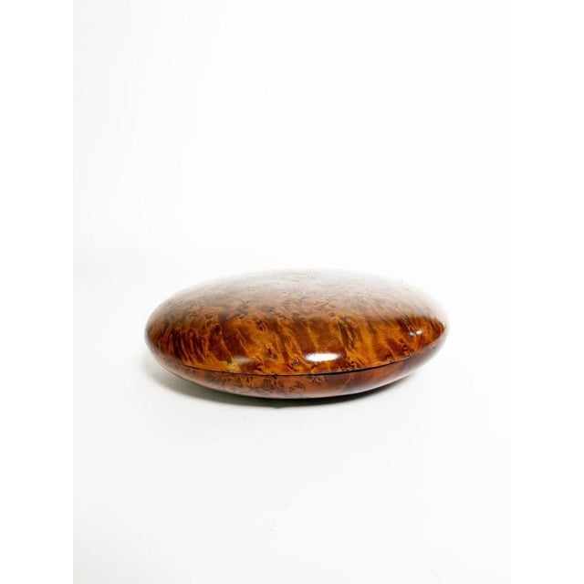 Wood Vintage Round Wooden Box, France, 1970s For Sale - Image 7 of 10