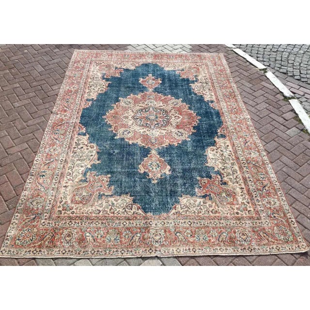 1930s Distressed Oushak Rug - 87" X 133" For Sale - Image 13 of 13