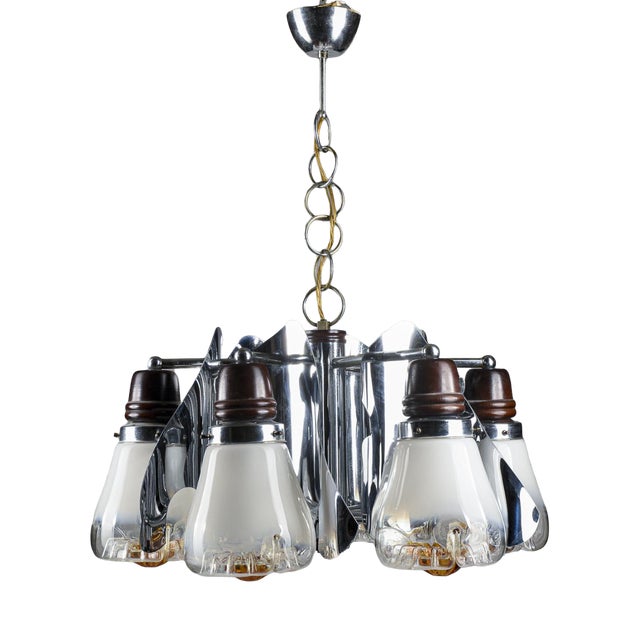 Space Age Murano Glass Chandelier from Mazzega, 1960s-1970s For Sale