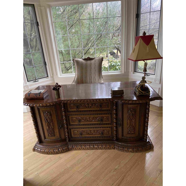 Italian Early 20th Century Italian Revival Style Buffet/Desk For Sale - Image 3 of 3