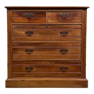 20th Century Rustic English Satinwood Chest of Drawers For Sale