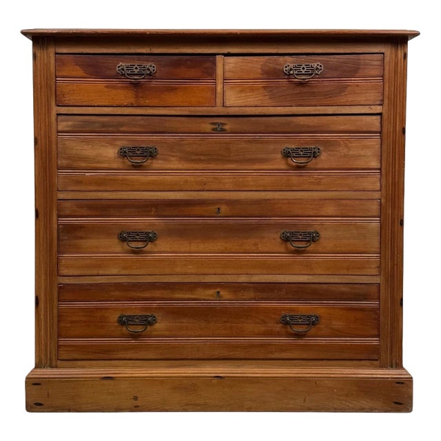 20th Century Rustic English Satinwood Chest of Drawers For Sale