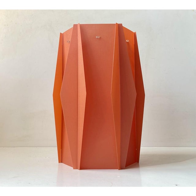 Mid-Century Orange Harlequin Hanging Lamp by Lars Eiler Schiøler for Hoyrup, 1960s For Sale - Image 9 of 10