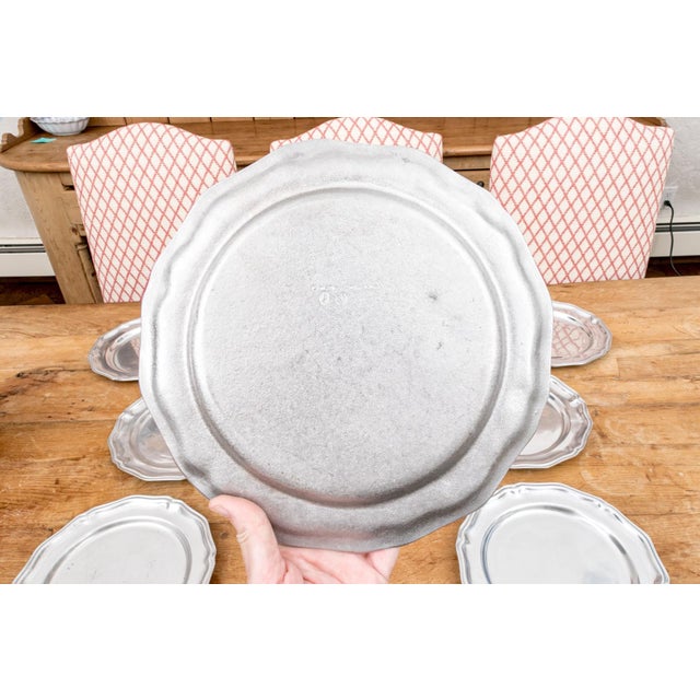 Vintage Wilton Ware Pewter Chargers- Set of 10 For Sale - Image 9 of 11
