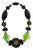 Angela Caputi Black and Green Resin Beaded Choker Necklace For Sale