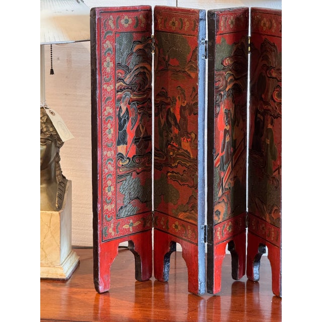 Chinese Chinese Folding Table Screen For Sale - Image 3 of 13