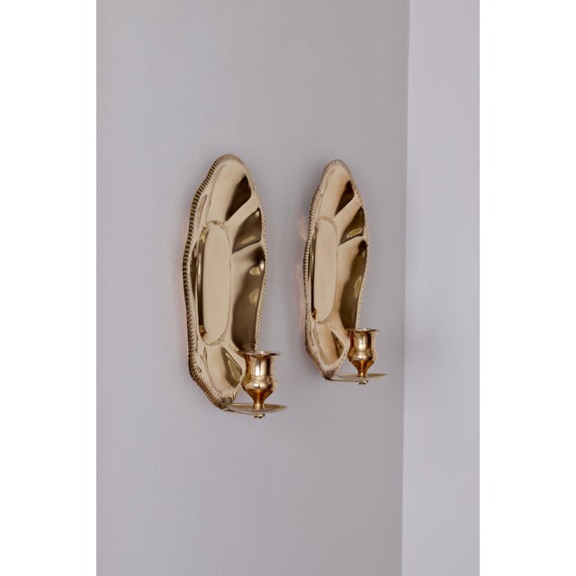 Mid-Century Swedish Brass Sconces, Set of 2 For Sale - Image 11 of 16