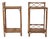 Bamboo and Rush Fabric Side Tables, 1970s, Set of 2 For Sale
