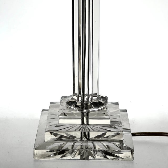 1930s Cut Glass Perched Painted Exotic Bird, Animalia Table Lamp For Sale - Image 9 of 13