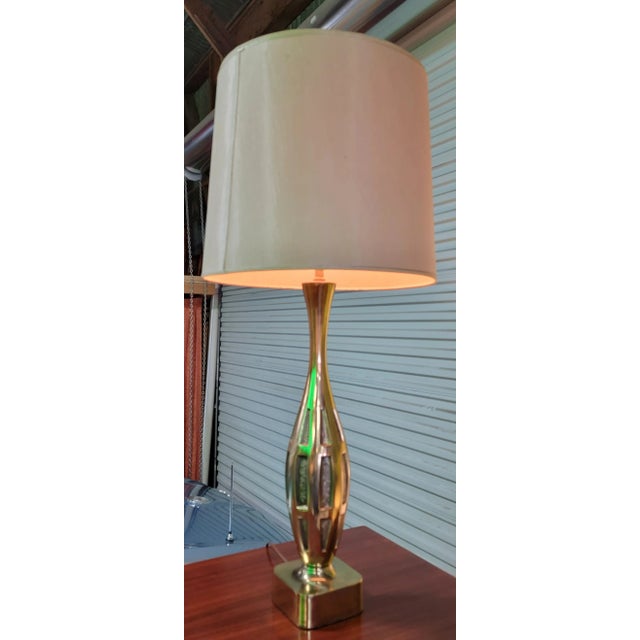Metal Tony Paul for Westwood Studios Brass Lamp For Sale - Image 7 of 7