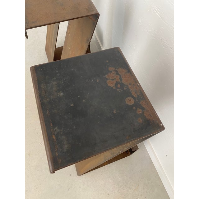 Martha Sturdy Industrial Steel Bar Stools, Set of 3 For Sale - Image 18 of 18