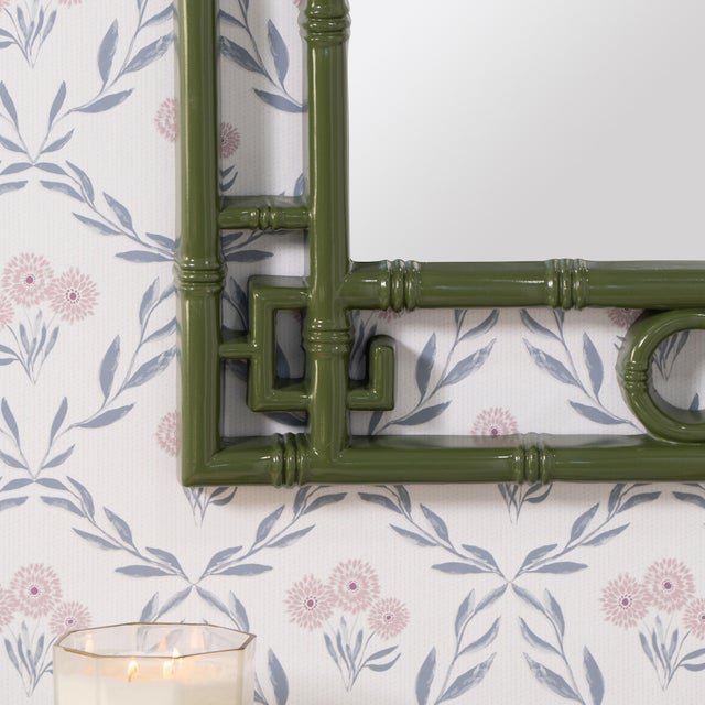 Spritely Home Shing Pagoda Wall Mirror, Glossy Dark Forest For Sale - Image 4 of 6