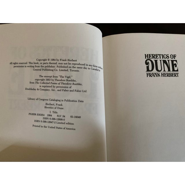 Heretics of Dune by Frank Herbert Circa 1984 Publisher C. P. Putnam's Son For Sale In Palm Springs - Image 6 of 9