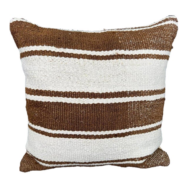 Turkish Hemp Pillow Cushion Natural Beige Brown Pillow Cushion Cover 20x20 For Sale